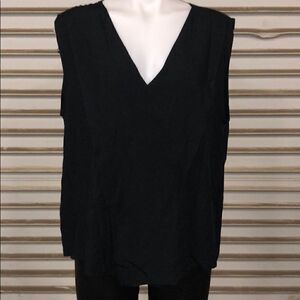 Tokenz Worldwear top sleeveless Deep V neckline black size XL
